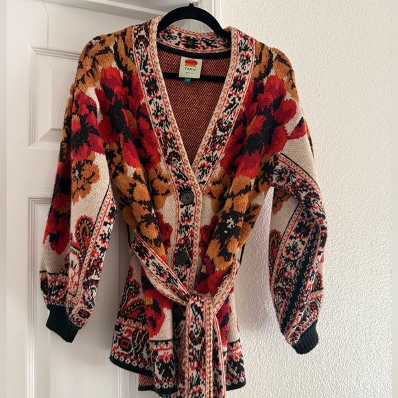 Farm Rio Winter Tapestry Knit Cardigan Sweater - Picture 5 of 9